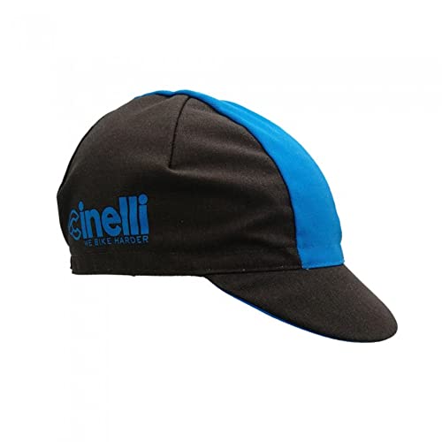 Taglia unica Cinelli Noi Bici più Duro Cappellino da Ciclismo, Linea Blu, Taglia Unica Unisex-Adulto