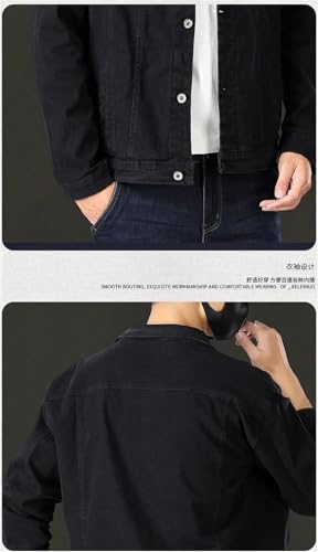 Mens Slim Fit Classic Casual Denim Jacket Slim Fit Pocket Jacket Men Button Down Classic Coat4