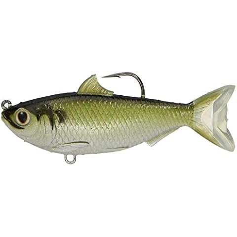 Live Target Fishing Tackle Lures Threadfin Swimbait Green-Bronze, Multicolor Cover