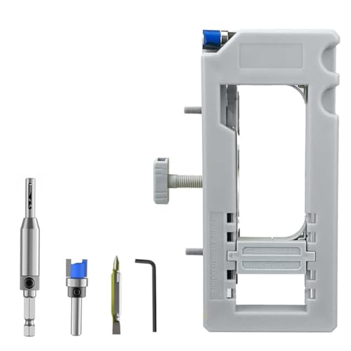 Gettimore for Door Hinge Router Template Kit with Non-Slip Pads, Removable Inserts & Mortising Tools Cabinet and for Door Installation