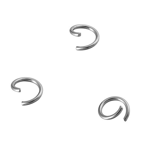 500 anillos de acero inoxidable con círculo abierto para bisutería, para hacer conectores, ajuste de 4,5 mm x 0,7 mm, color plateado 4.5mmx0.7mm 4.5mmx0.7mm