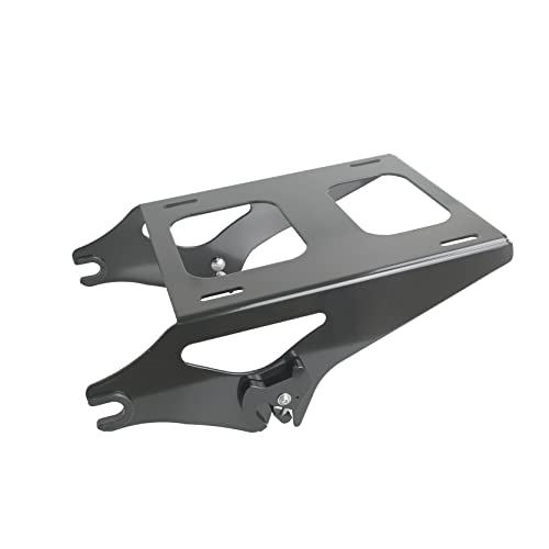 Swesgi Detachable Two-Up Tour Pak Rack Mounting Luggage Rack ＆ 4 Point Docking Hardware Kit Compatible With Harley Touring Road King Street Glide Road Glide Electra Glide 2014-2022 (Black) #TOP3