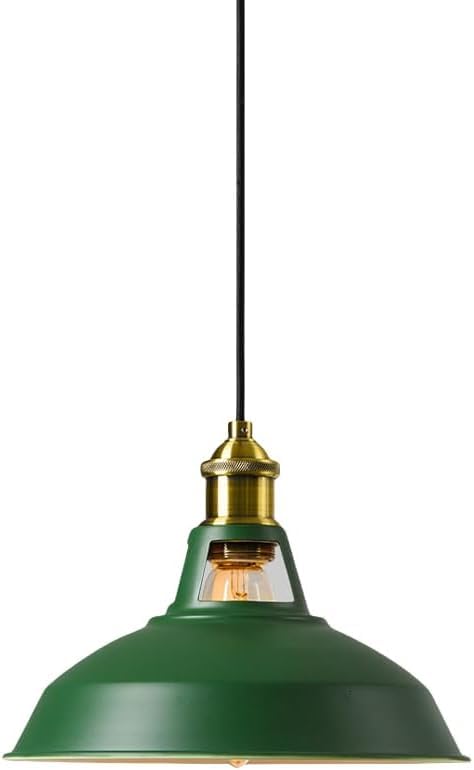 Lámpara de araña retro verde E27 para techo de cocina y comedor