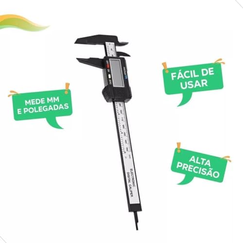 Paquimetro Digital de Alta Precisão 150mm Profissional Display Eletrônico Lcd Medição Precisa Premiu