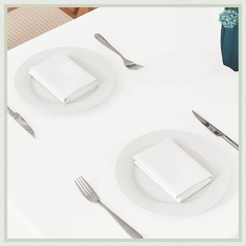 Nappe anti taches lavable nappe rectangulaire blanche 115 x 125 - 3