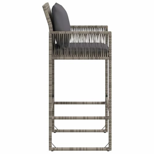 Tabourets de bar extérieurs gris Mangloder pour vos soirées conviviales sur le balcon - 7