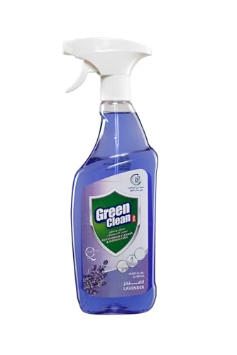 Green Clean Multi-Purpose Disinfectant Spray Lavender Scent Effectively Cleans Greasy Dusty & High-Touch Surfaces 500ml - (BY Al Emlaq)