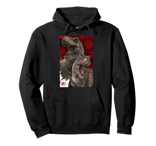 Carnotaurus & T-Rex Hoodie Jurassic World Dominion - Sweat à capuche imprimé dinosaures