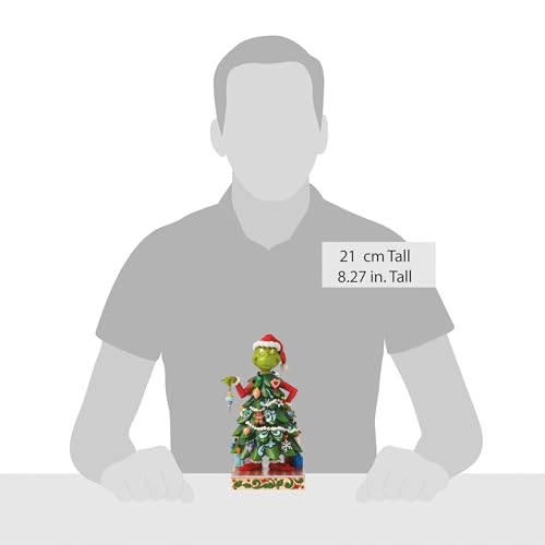 Enesco Dr. Seuss Grinch by Jim Shore Grinch Dressed as a Christmas Tree Figurine, Grinchmas Stone Resin Hand Crafted Collectible Christmas Figurines Home Decor Sculpture Statue, 8.27 Inch, Multicolor by Enesco - Image 5