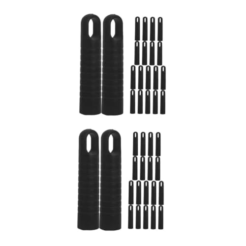 iplusmile 2 Juegos Accesorios Para Fregonas Mango De Escoba Extremo Roscado Mango De Escoba De Piscina Tapa De Repuesto Para Varilla De Trapeador El Plastico Black 20 Piezas * 2