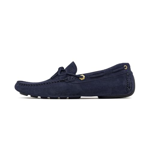 Piloti Mens Driving Shoes, Stylish Comfortable Atlas Italian Suede Soft Lightweight Footwear, Casual Classy Everyday Sneakers