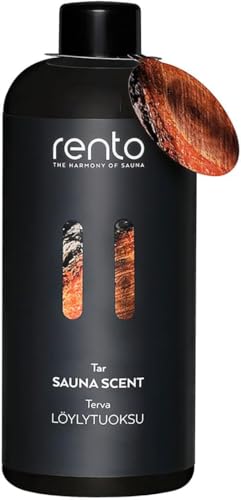 Rento Sauna-Duft 'Holzteer' 400 ml - Natürlicher Sauna-Aufguss mit Holzteer-Duft - angenehmes, beruhigendes Aroma für volle Entspannung