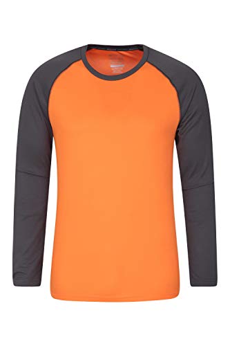 Preisvergleich Produktbild Mountain Warehouse Endurance Herren-Top - langärmlig, schnell trocknend, hoch atmungsaktiv, UPF-30-Sonnenschutz - für den Frühling, zum Wandern, Reisen, Campen Orange XXL
