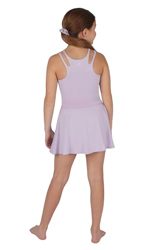 Yogalicious Girls 3 Piece Set Sunrise Cut-Out Tank + Tulip Hem Skort + Scrunchie3
