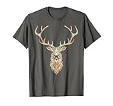 Elk Head / Face Artistic Illustration Graphic T-Shirt