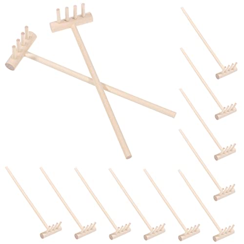 ORFOFE Mini Rake 12pcs Sand Rake Decorate Miniature Toys Tabletop Accessories Miniature Zen Garden Tools Outdoor Jardin Zen Japonais Meditation Rake Desktop Zen Garden Tool Gardening Rake