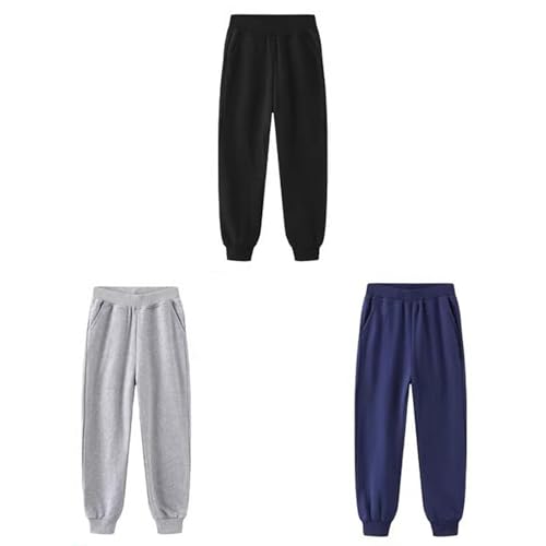 Betadog 3 Pack Kids Boys Girls Joggers Jogging Pants Tracksuit Bottom Sweatpants Fleece Casual School Trouser