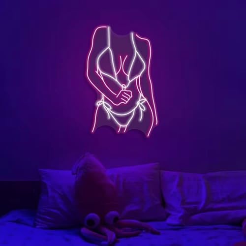 Image of Women Neon Sign 30 inches Bikini Body Led Neon Signs Lady Light for Bedroom, Living Room, Home, Bar Shop Wall Decor Gift