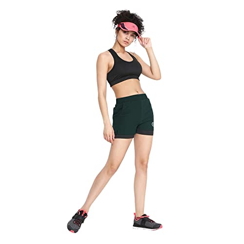 Image of CHKOKKO Gym Shorts for Women Workout Sports Running Quick Dry Fit Double Layer Inner Compression with Pockets Breathable Lightweight Wear