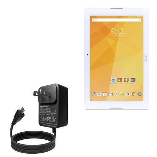 BoxWave Charger Compatible with Acer Iconia One 10 (B3-A20) - Wall Charger Direct (15W), Rapid Charge Your Device with Built-in 6ft Cable