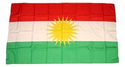 FahnenMax Fahne/Stockflagge Kurdistan 30 x 45 cm Flagge