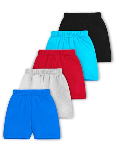 Image of Trampoline Kids Shorts Pack of 5 for Boys & Girls | Vibrant Multipack Summer Wear | Soft Cotton Blend | Comfy Fit for Daily Adventures | Breathable & Easy-to-Wear Essentials