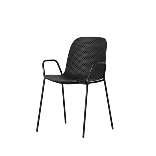 Silla de comedor al aire libre, sillón apilable con diseño hueco para cafetería, cocina y ocio