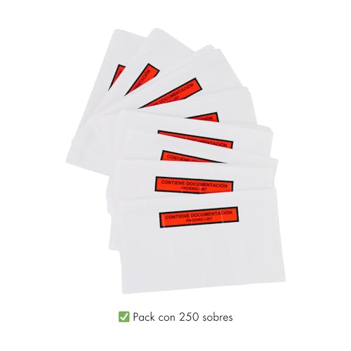 Dohe - Packing List - Sobres de 240x140 mm - 250 unidades - Portadocumentos y autoadhesivos - Material de oficina - imagen 3
