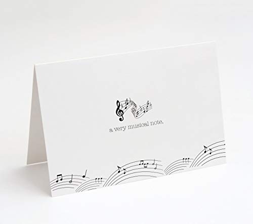 Image of M Market On Mainstreet Music Note Cards with Envelopes, Blank Inside, Made in the U.S.A. (A Very Musical Note)