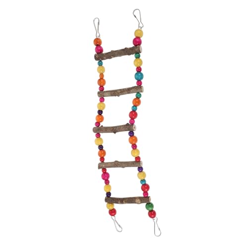 LIOOBO Échelle Colorée pour Oiseaux Accessoire De Cage à Oiseaux pour Perroquets Calopsittes Et Perruches Jou Grimpe Mâcher Échelons Naturel