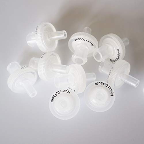 Image of Syringe Filters [Hydrophilic Nylon Membrane] Non-sterilized Diameter 13mm Pore Size 0.45μm for Laboratory Filtration by Allpure Biotechnology (Nylon, Pack of 100)