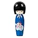lachineuse Kokeshi Giapponese - Blu, 13,5 cm