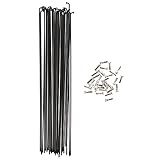 BESPORTBLE 30PCS Steel Bicycle Spokes 265MM High Strength Wheel Spokes for Mountain Bikes Sturdy Steel Bike Parts Nipples for Replacement and Repair