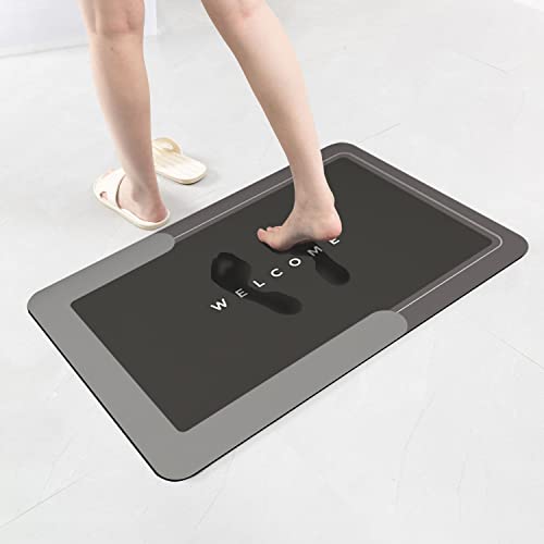 Tapis de Bain Antidérapant, Super Absorbant, 60 x 40 cm, Lavable, Tapis de Bain pour Salle de Bain, Tapis de Douche à Séchage Rapide pour Baignoire et Salle de Bain Cover