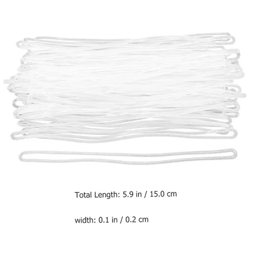 Image of 60 Pack Luggage Tag Straps Luggage Tag Loops Clear Elastic Wire Key Ring Keychain Cable for Luggage Tags Travel Essentials Cruise Essential Suitcases Airplane Flying Baggage Name ID Card