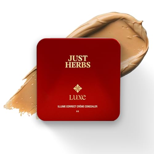 Image of Just Herbs Luxe Illume Correct Creme Concealer | Luxury Makeup | Ayurvedic Skin-Loving Formula | High Coverage | Long-Lasting | Covers Dark Circles (150 TOFFEE)