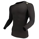 おたふく手袋 冬用長袖クルーネック[蓄熱保温 全面消臭 速乾 コンプレッション]JW-248 ブラック Lサイズ