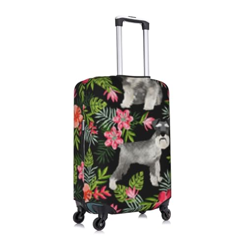 Schnauzer Printed Luggage Cover Elastic, Washable, Universal Fit 18-32 Inch Travel Suitcase Cover Easy To Identify3
