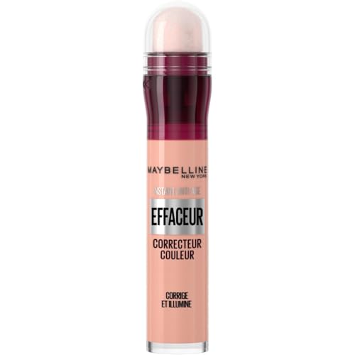 Maybelline New York - Instant Effaceur - Correcteur de Couleur - Corrige les Rougeurs, Cernes, Taches et Imperfections - Tenue Longue Durée 12H - Teinte : Rose - 6,8 ml
