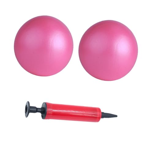 Hemoton 1 Set Thicken Matte Balance Balls Fitness Balls for Core Strengthening Stability and Muscle Endurance Training with Inflator for and Rehabilitation Random Color