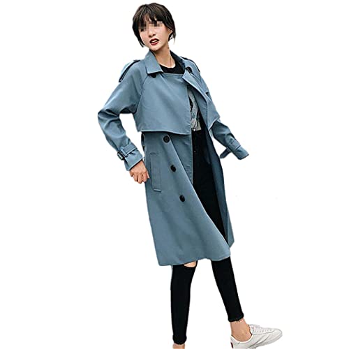 Trench Long Coupe-Vent Femme pour Finir les Matins Frais de Mi-Saison Taille S