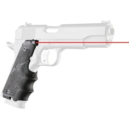 Hogue 45080 1911 Gov Model Rubber Le Grip - Red Laser thumb #3