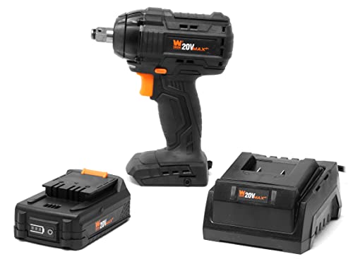 Wen Cordless Impact Wrench, Brushless With 20V Max 2.0 Ah Lithium-Ion Battery And Charger (20107) #TOP3