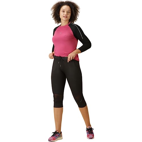 Image of DOMIN8 Capri Pants for Women | Polyester Blend Capri for Women | Black - M