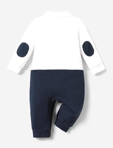 PATPAT Pagliaccetti per Bambino Cotone Morbido con Maniche Lunghe e Senza Piedi, Onesie Neonato Personalizzati per Maschi e Femmine, Tutine Neonato 0-3 Mesi, Body Lungo, Regalo Neonato Maschio