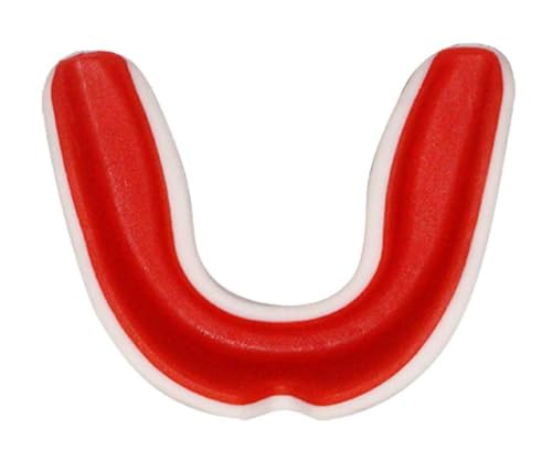 Image of DRANGE Badass Mouthguard DualLayer 10+ Adult and Junior GumShield with Case for Boxing, MMA, Martial Arts, Judo, Karate Taekwondo and All Contact Sports White Black
