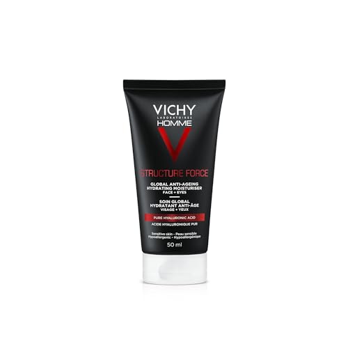 Vichy Homme Structure Force, Trattamento Antietà Viso e Occhi, Per Pelli Sensibili, Pelle Rassodata...