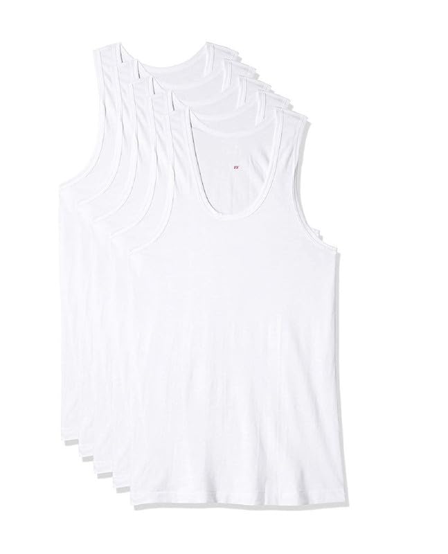 Baniyans Vest Pack of 1 Pices Double Reinforced Shoulder Straps Seams White