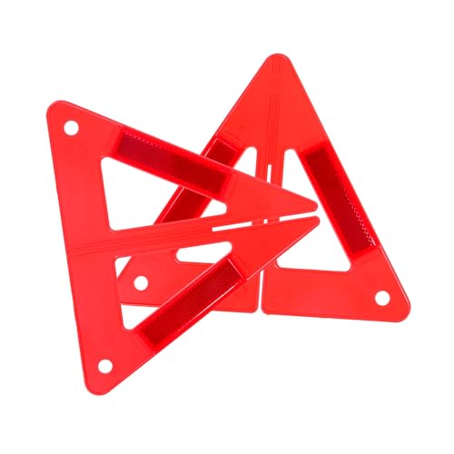 PRETYZOOM Triangolo di Emergenza Riflettente per Auto Segnale di Avvertimento Stradale in PVC Design Pieghevole per Facile Trasporto e Installazione Rapida in Diverse Condizioni Atmosferiche