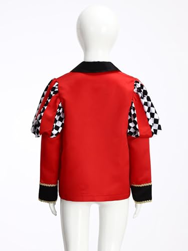 Girls Queen Outfits Turn-down Collar Outwear Kids Dress Up Parties Clothing4